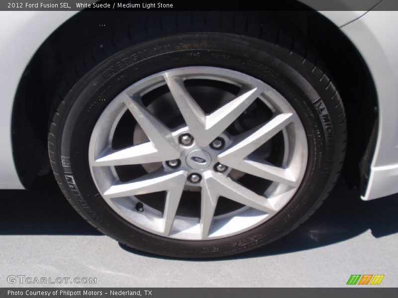 White Suede / Medium Light Stone 2012 Ford Fusion SEL