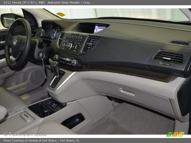 Alabaster Silver Metallic / Gray 2012 Honda CR-V EX-L 4WD