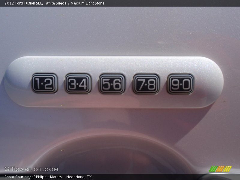 White Suede / Medium Light Stone 2012 Ford Fusion SEL