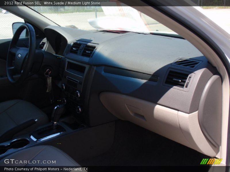 White Suede / Medium Light Stone 2012 Ford Fusion SEL