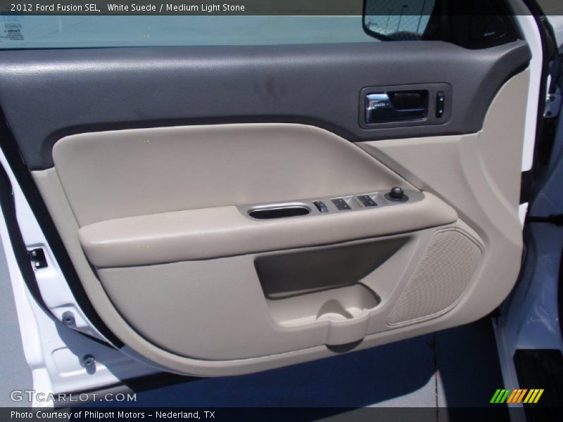 White Suede / Medium Light Stone 2012 Ford Fusion SEL