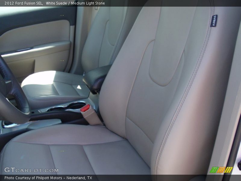 White Suede / Medium Light Stone 2012 Ford Fusion SEL