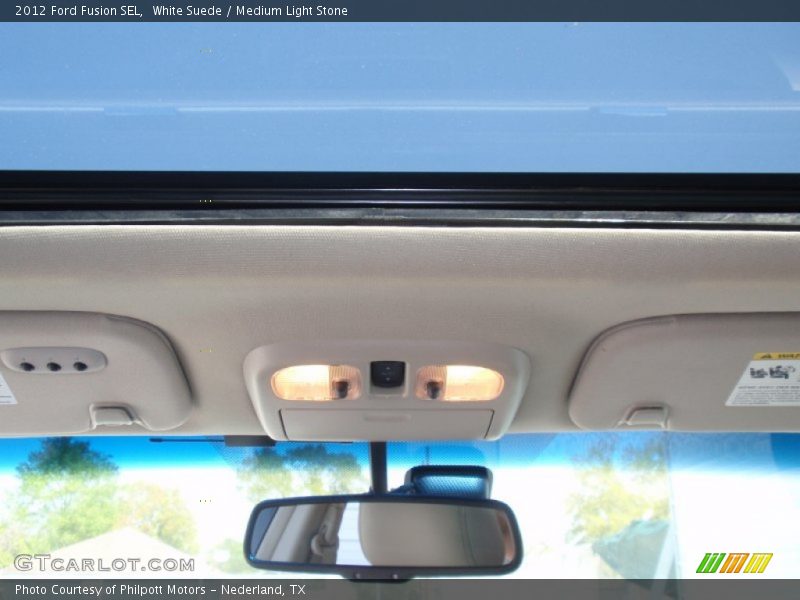 White Suede / Medium Light Stone 2012 Ford Fusion SEL