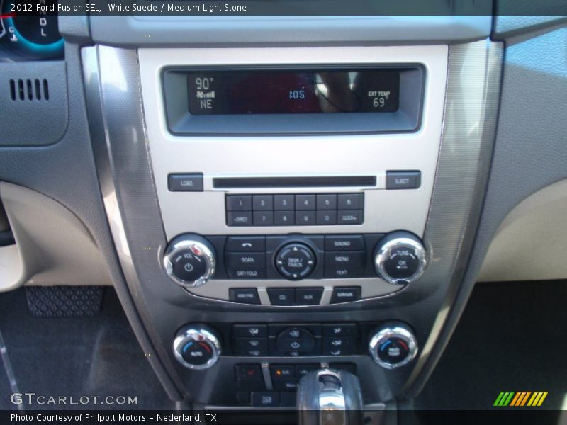 White Suede / Medium Light Stone 2012 Ford Fusion SEL