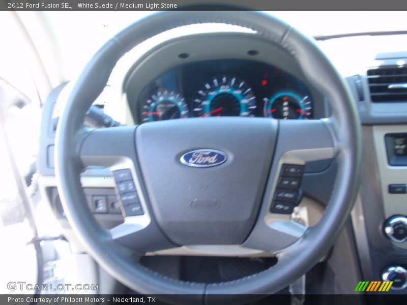 White Suede / Medium Light Stone 2012 Ford Fusion SEL