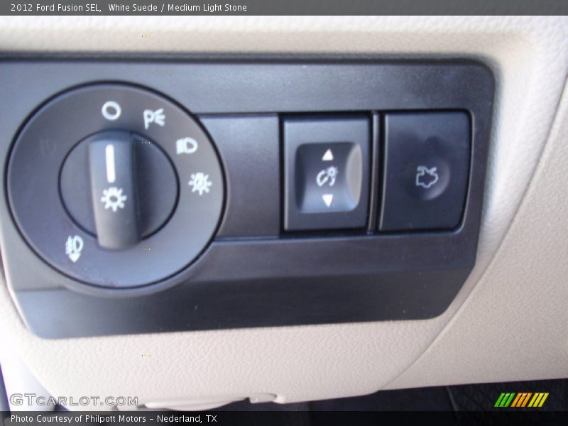 White Suede / Medium Light Stone 2012 Ford Fusion SEL