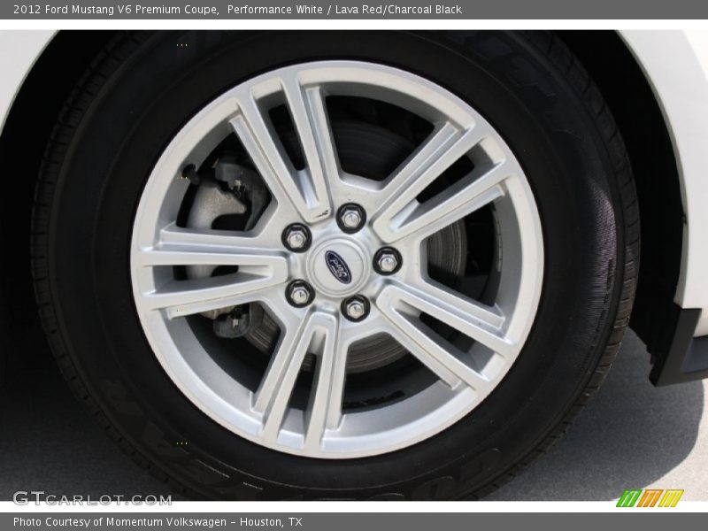Performance White / Lava Red/Charcoal Black 2012 Ford Mustang V6 Premium Coupe
