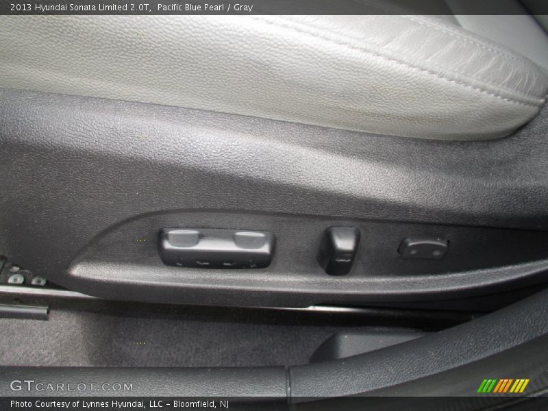 Pacific Blue Pearl / Gray 2013 Hyundai Sonata Limited 2.0T