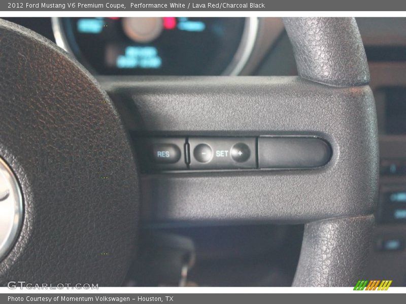Performance White / Lava Red/Charcoal Black 2012 Ford Mustang V6 Premium Coupe