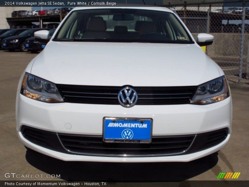 Pure White / Cornsilk Beige 2014 Volkswagen Jetta SE Sedan