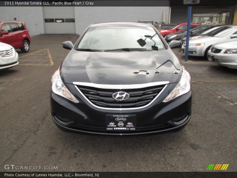 Pacific Blue Pearl / Gray 2011 Hyundai Sonata GLS