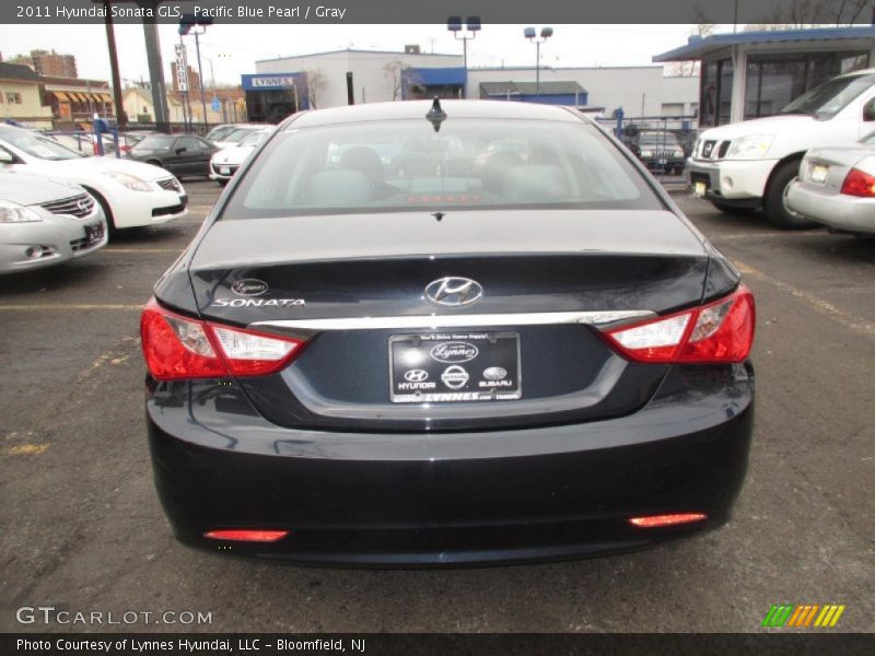 Pacific Blue Pearl / Gray 2011 Hyundai Sonata GLS