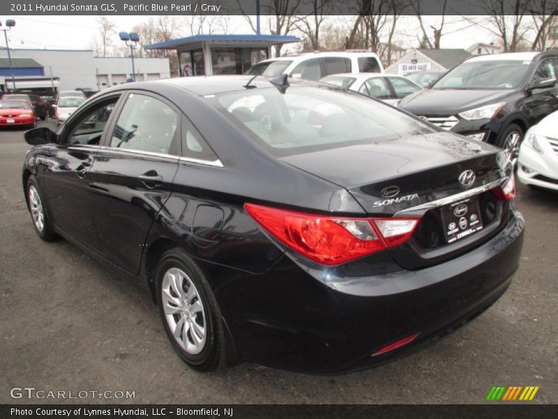 Pacific Blue Pearl / Gray 2011 Hyundai Sonata GLS
