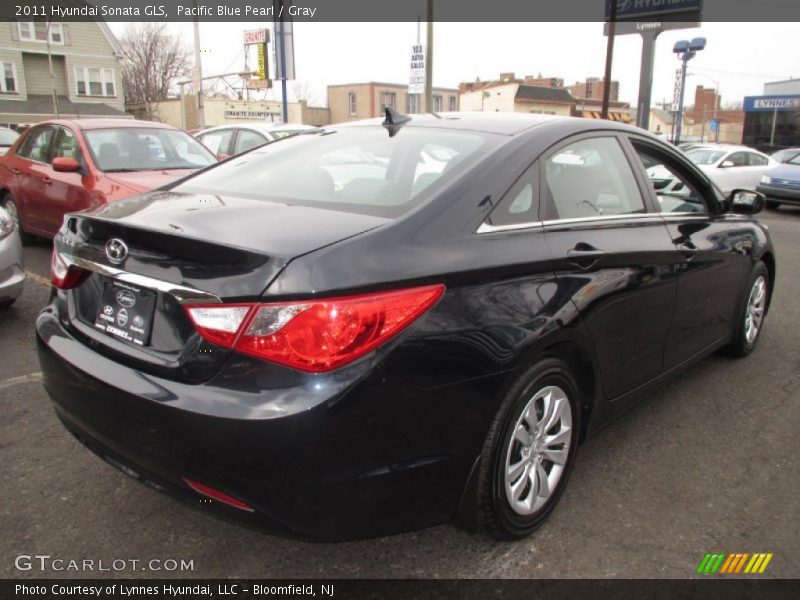 Pacific Blue Pearl / Gray 2011 Hyundai Sonata GLS