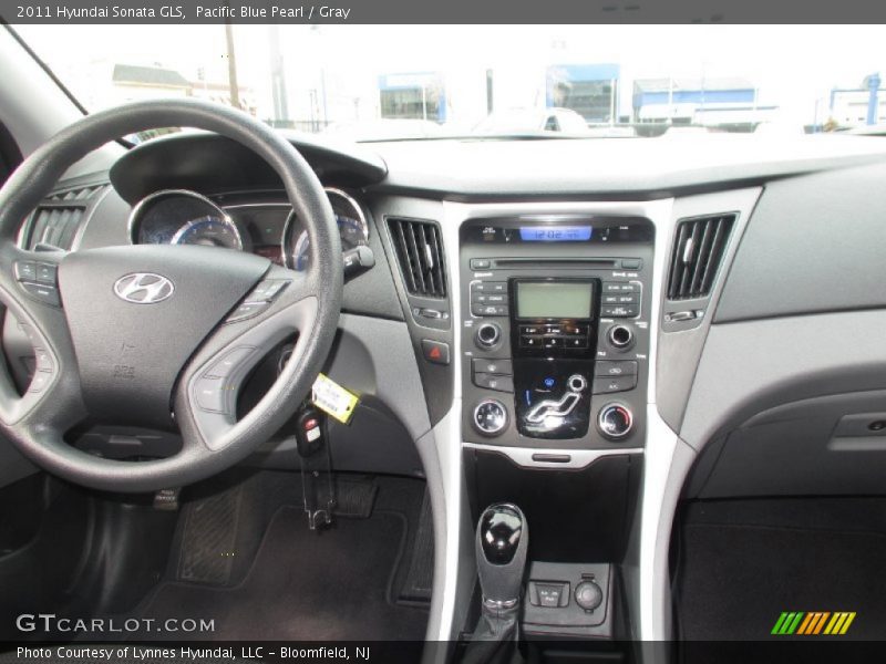 Pacific Blue Pearl / Gray 2011 Hyundai Sonata GLS