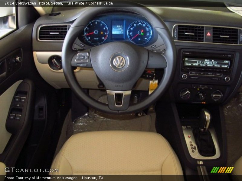 Pure White / Cornsilk Beige 2014 Volkswagen Jetta SE Sedan
