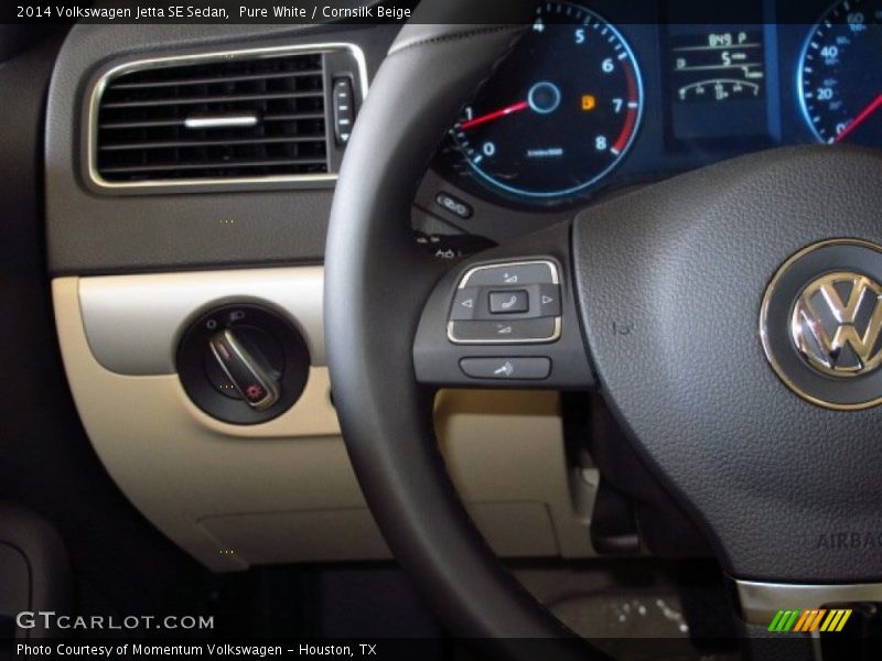 Pure White / Cornsilk Beige 2014 Volkswagen Jetta SE Sedan