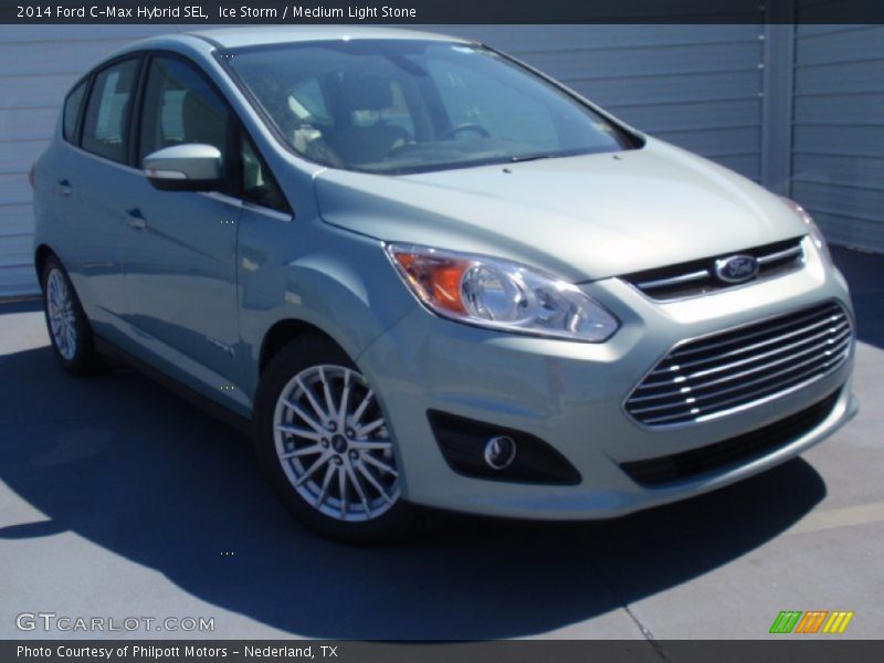 Ice Storm / Medium Light Stone 2014 Ford C-Max Hybrid SEL