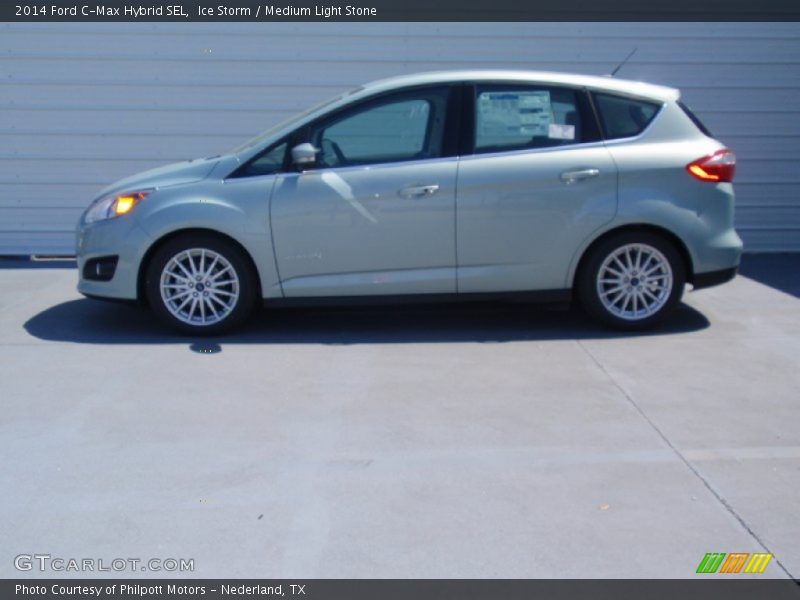 Ice Storm / Medium Light Stone 2014 Ford C-Max Hybrid SEL