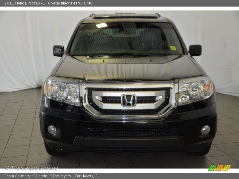 Crystal Black Pearl / Gray 2011 Honda Pilot EX-L