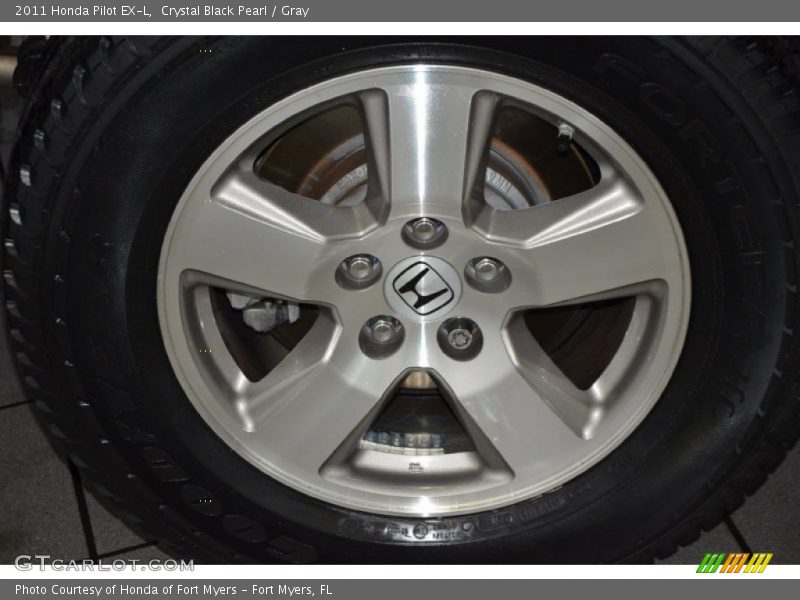 Crystal Black Pearl / Gray 2011 Honda Pilot EX-L