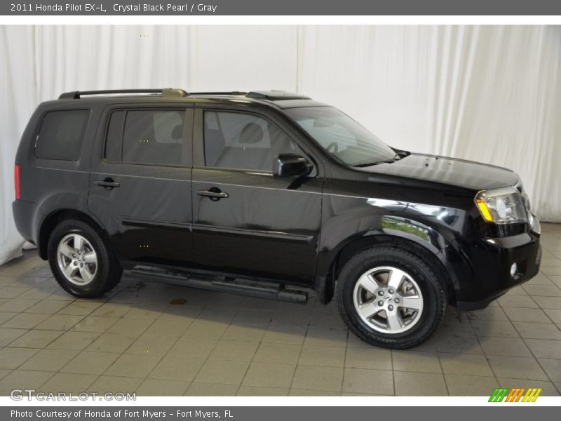 Crystal Black Pearl / Gray 2011 Honda Pilot EX-L