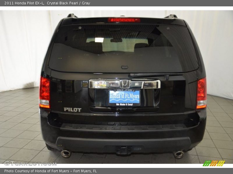 Crystal Black Pearl / Gray 2011 Honda Pilot EX-L