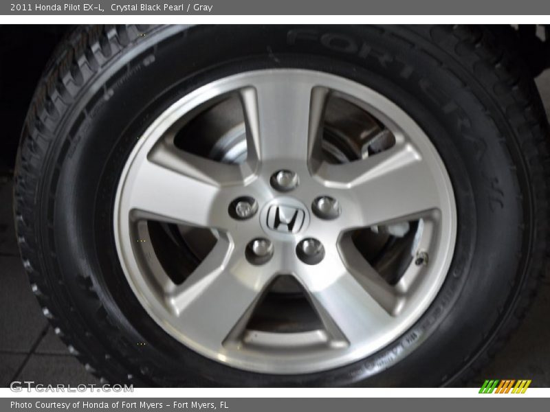 Crystal Black Pearl / Gray 2011 Honda Pilot EX-L