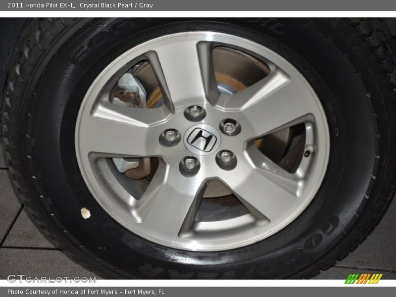 Crystal Black Pearl / Gray 2011 Honda Pilot EX-L