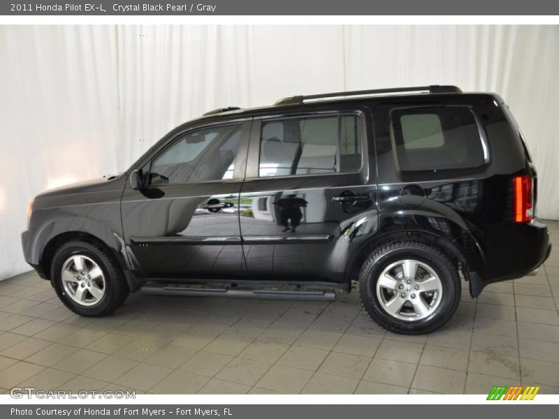Crystal Black Pearl / Gray 2011 Honda Pilot EX-L