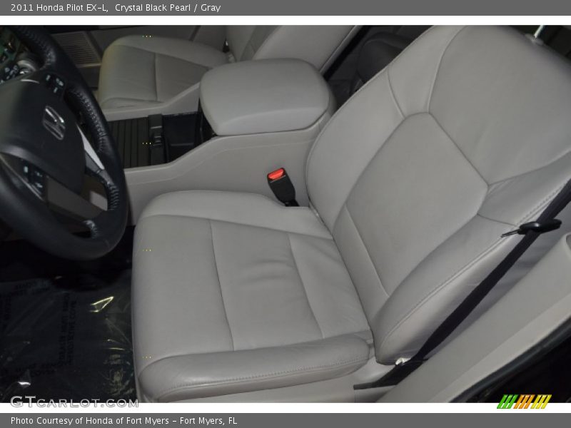 Crystal Black Pearl / Gray 2011 Honda Pilot EX-L