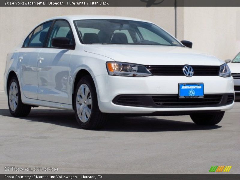 Pure White / Titan Black 2014 Volkswagen Jetta TDI Sedan