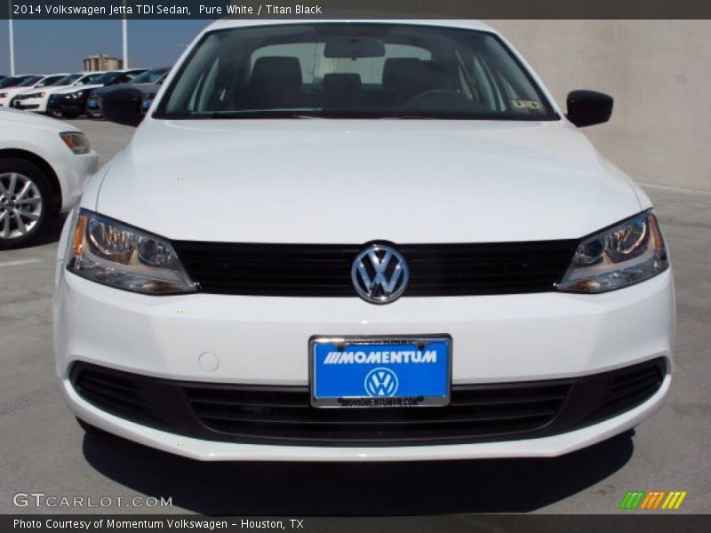 Pure White / Titan Black 2014 Volkswagen Jetta TDI Sedan