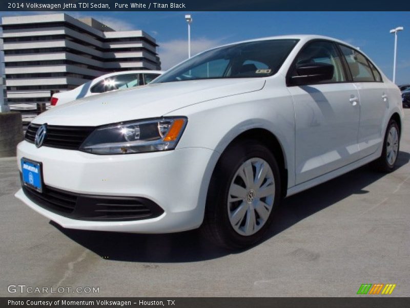 Pure White / Titan Black 2014 Volkswagen Jetta TDI Sedan