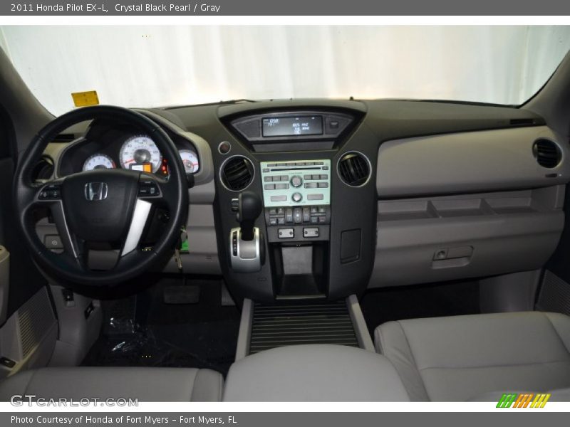 Crystal Black Pearl / Gray 2011 Honda Pilot EX-L