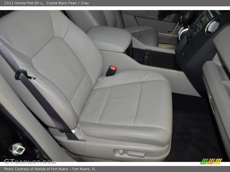 Crystal Black Pearl / Gray 2011 Honda Pilot EX-L