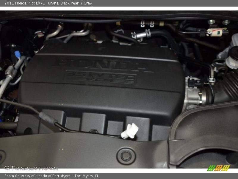 Crystal Black Pearl / Gray 2011 Honda Pilot EX-L