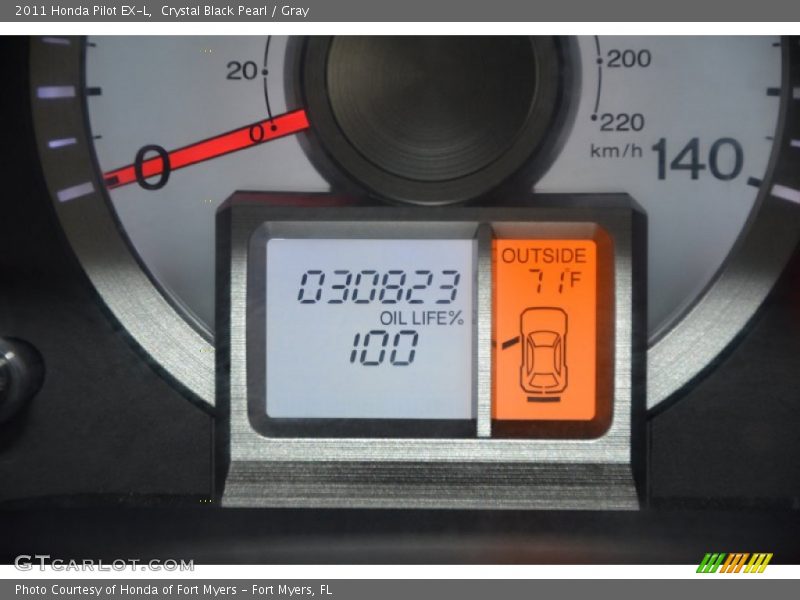 Crystal Black Pearl / Gray 2011 Honda Pilot EX-L
