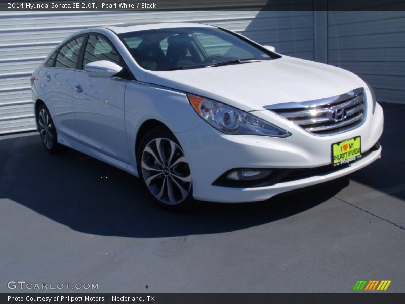 Pearl White / Black 2014 Hyundai Sonata SE 2.0T