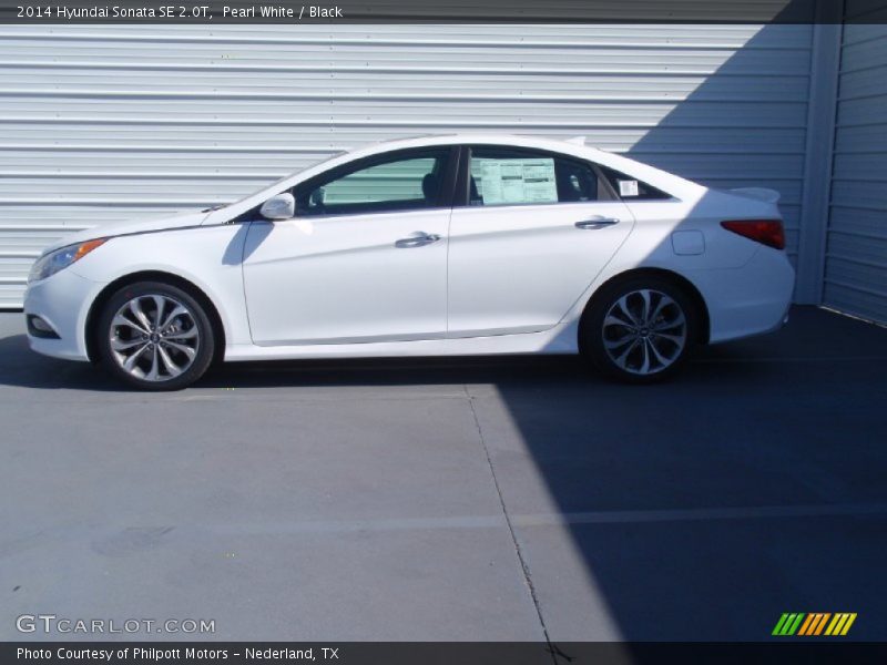 Pearl White / Black 2014 Hyundai Sonata SE 2.0T