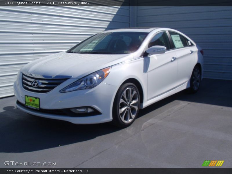 Pearl White / Black 2014 Hyundai Sonata SE 2.0T