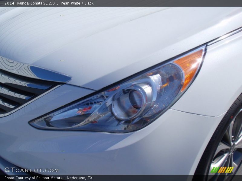 Pearl White / Black 2014 Hyundai Sonata SE 2.0T