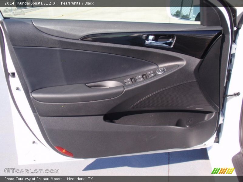 Pearl White / Black 2014 Hyundai Sonata SE 2.0T