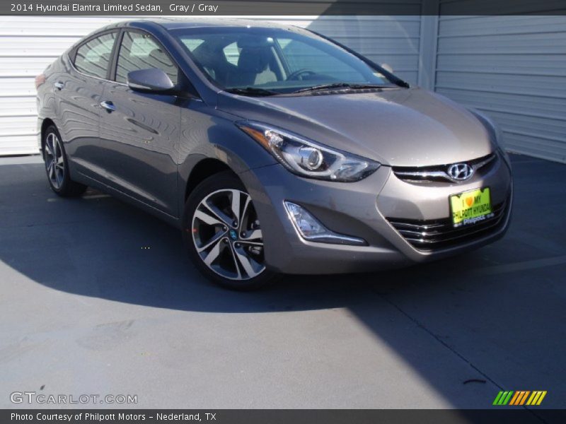 Gray / Gray 2014 Hyundai Elantra Limited Sedan