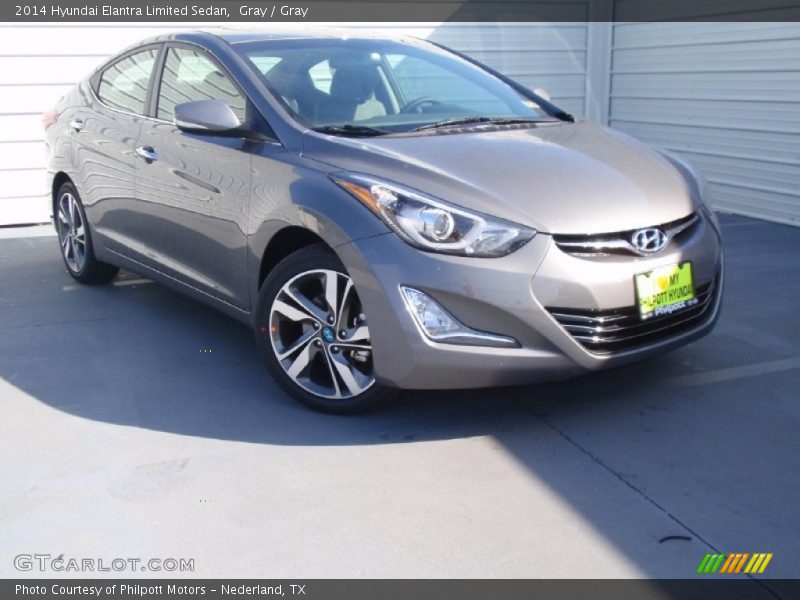 Gray / Gray 2014 Hyundai Elantra Limited Sedan
