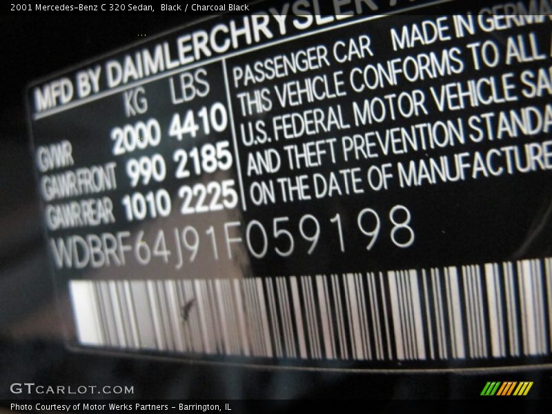 Black / Charcoal Black 2001 Mercedes-Benz C 320 Sedan