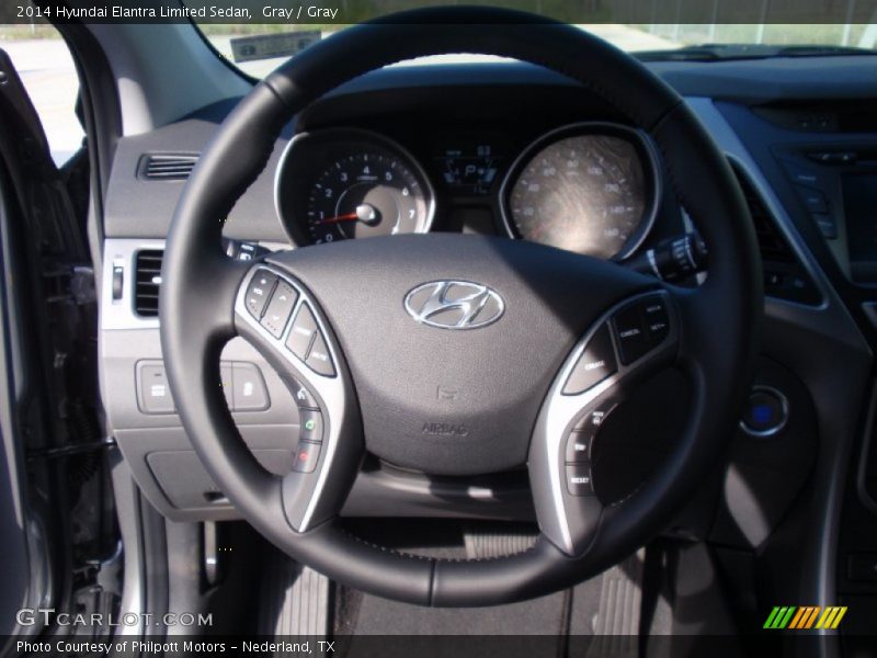 Gray / Gray 2014 Hyundai Elantra Limited Sedan