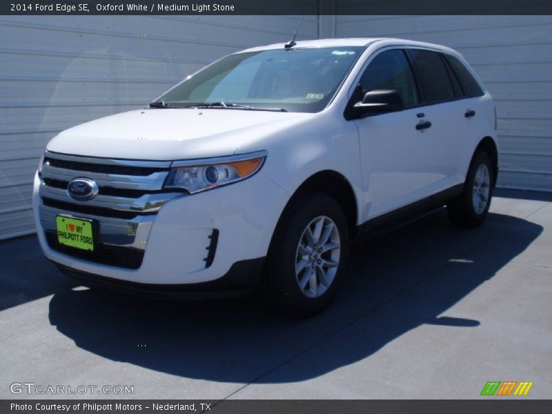 Oxford White / Medium Light Stone 2014 Ford Edge SE