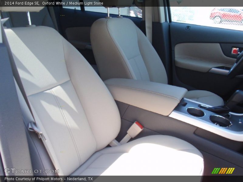Oxford White / Medium Light Stone 2014 Ford Edge SE