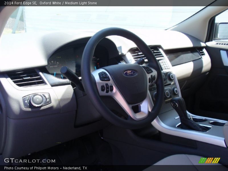 Oxford White / Medium Light Stone 2014 Ford Edge SE